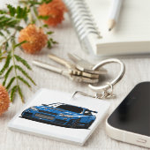 Blue Nissan R34 Skyline Schlüsselanhänger (Vorderseite rechts)