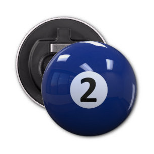 Blue No. 2 Billiard Pool Ball Flaschenöffner
