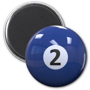 Blue No. 2 Billiard Pool Ball Magnet