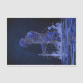 Blue Noble Ritter mit Schwert Decoupage Verlassen  Seidenpapier (Vorderseite)