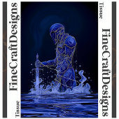 Blue Noble Ritter mit Schwert Decoupage Verlassen  Seidenpapier