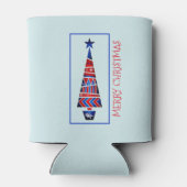 Blue Nordic Christmas Reindeer Pair Dosenkühler (Rückseite)