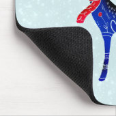 Blue Nordic Christmas Reindeer Pair Mousepad (Ecke)