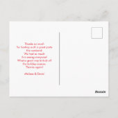 Blue Nordic Christmas Reindeer Pair Vielen Dank Postkarte (Rückseite)