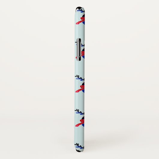 Blue Nordic Christmas Rentier Pair Pattern Case-Mate iPhone Hülle (Hinten/Rechts)