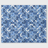 Blue Nordic Style Bindedesign cool Geschenkpapier (Flach)