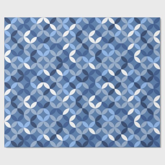 Blue Nordic Style Bindedesign cool Geschenkpapier (Flach)