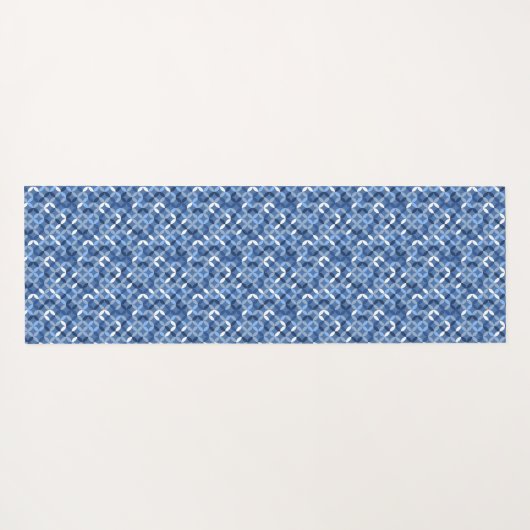Blue Nordic Style Bindedesign cool Yogamatte (Rückseite (Horizontal))