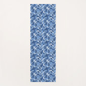 Blue Nordic Style Bindedesign cool Yogamatte (Vorderseite)