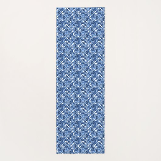 Blue Nordic Style Bindedesign cool Yogamatte (Rückseite)