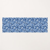 Blue Nordic Style Bindedesign cool Yogamatte (Vorderseite (Horizontal))