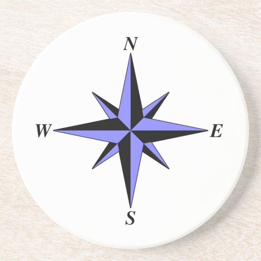 Blue North Arrow Untersetzer (Vorne)