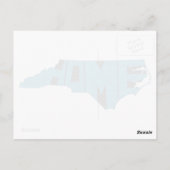 Blue North Carolina Zuhause Staat Postkarte (Rückseite)