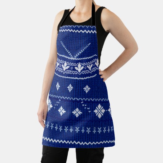Blue Norwegian Knit, Apron Schürze (InSitu)