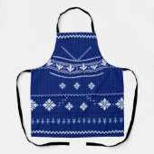 Blue Norwegian Knit, Apron Schürze (Vorderseite)