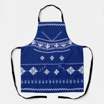Blue Norwegian Knit, Apron