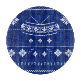Blue Norwegian Knit, Cutting Board Schneidebrett