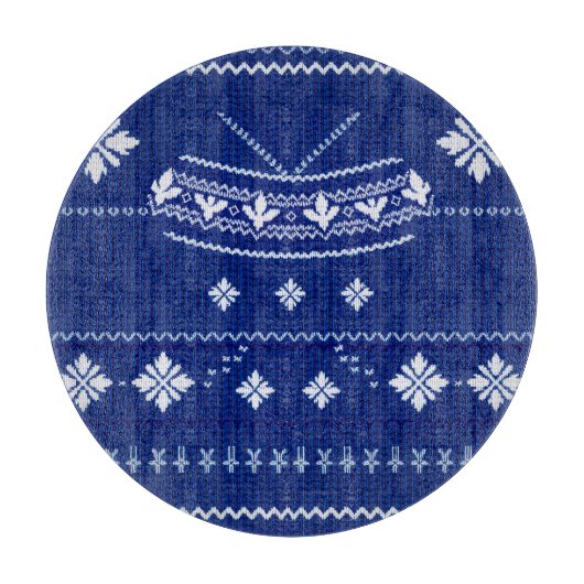Blue Norwegian Knit, Cutting Board Schneidebrett (Vorderseite)