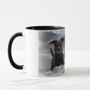 Blue Nose Pit Bull Terrier im Schnee Becher Tasse