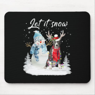 Blue Nose Pitbull Santa Dog Weihnachtsschneemann X Mousepad