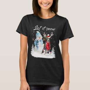 Blue Nose Pitbull Santa Dog Weihnachtsschneemann X T-Shirt