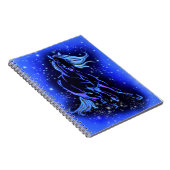 Blue Notebook Horning bei Starry Night Notizblock (Rechte Seite)