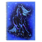 Blue Notebook Horning bei Starry Night Notizblock (Vorderseite)