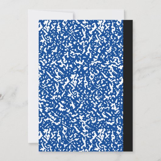 Blue Notebook Lehrer Funny Save the Date Hochzeit Einladung (Rückseite)