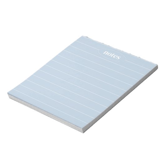 Blue Notes Sleek & Modern Stationery Notizblock (Rotiert)