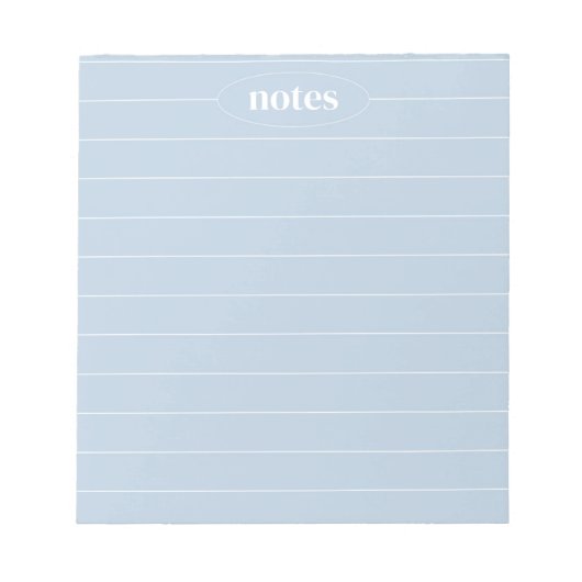 Blue Notes Sleek & Modern Stationery Notizblock (Vorderseite)