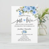 Blue Nothing Extravagant Just Liebe Elopement Einl Save The Date (Stehend Vorderseite)