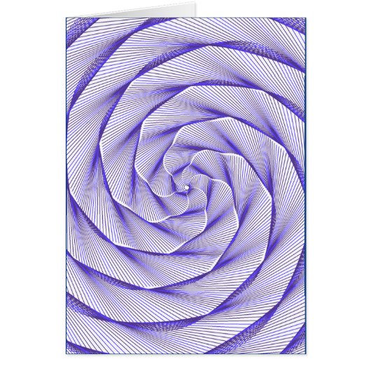 Blue Nucleus Dive Drop Math Swirl Card (Vorne)