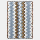 Blue-Nuetral Zig Zag Blanket Decke (Vorderseite Vertikal)