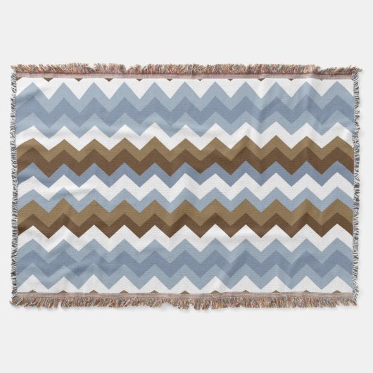 Blue-Nuetral Zig Zag Blanket Decke (Vorderseite)