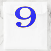 Blue Number 9 tile Sticker (Tasche)