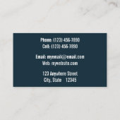 Blue-Number-Buchungskarte Visitenkarte (Rückseite)