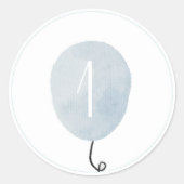Blue Number One Ballon Sticker (Vorderseite)
