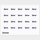Blue Nurse Sticker (Blatt)
