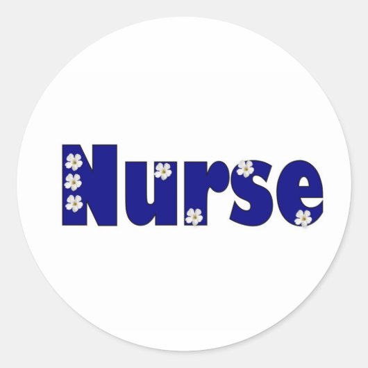 Blue Nurse Sticker (Vorderseite)