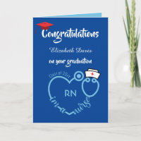 Blue Nursing School Abschluss Herzlichen Glückwuns
