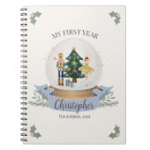 Blue Nutcracker Baby Dusche Erste-Jahr-Meilenstein Notizblock (Vorderseite)