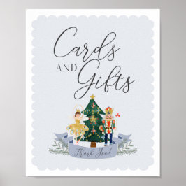 Blue Nutcracker Baby Duschkarten und Geschenkzeich Poster