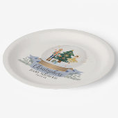 Blue Nutcracker Babydusche Party Pappteller (Schrägansicht)