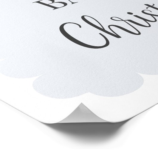 Blue Nutcracker Ballet Winter Baby Dusche Empfang Poster (Ecke)