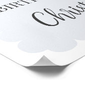 Blue Nutcracker Ballet Winter Baby Dusche Empfang Poster (Ecke)