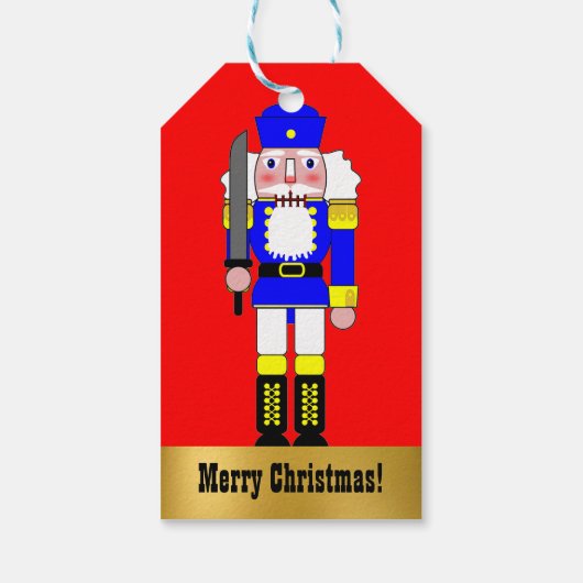 Blue Nutcracker Geschenkanhänger (Rückseite)