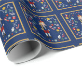 Blue Nutcracker Geschenkpapier (Rolleneckpunkt)