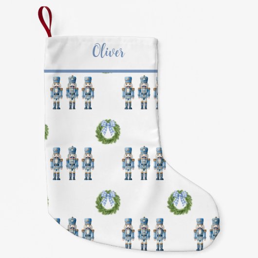 Blue Nutcracker Nostalgic Kleiner Weihnachtsstrumpf (Vorderseite)