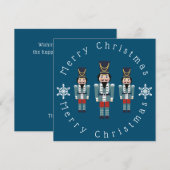 Blue Nutcracker personalisieren Dankeschön Card Dankeskarte (Vorne/Hinten)