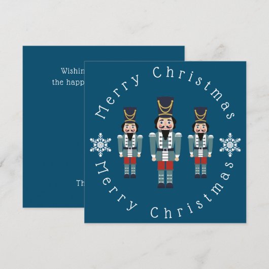 Blue Nutcracker personalisieren Dankeschön Card Dankeskarte (Vorne/Hinten)